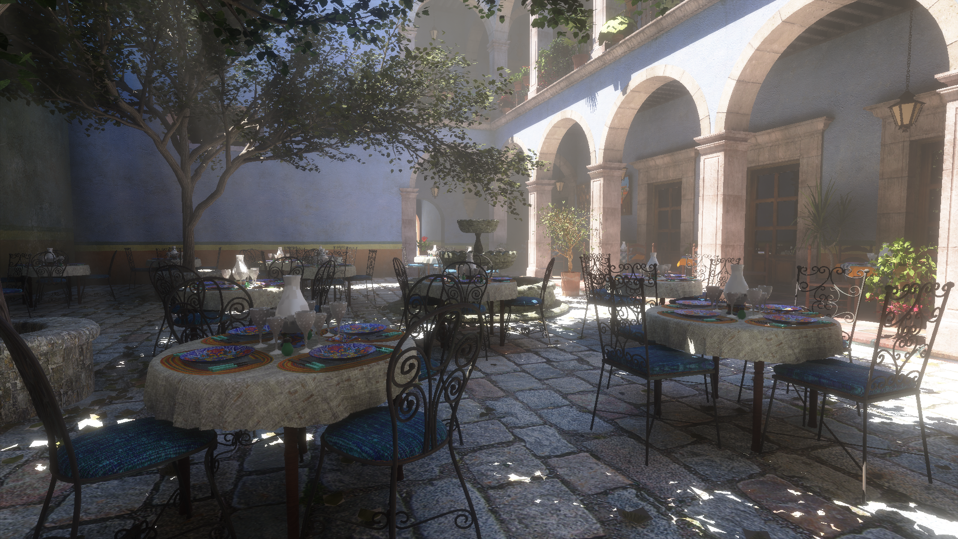 San Miguel 1 rendered with variable-rate tracing